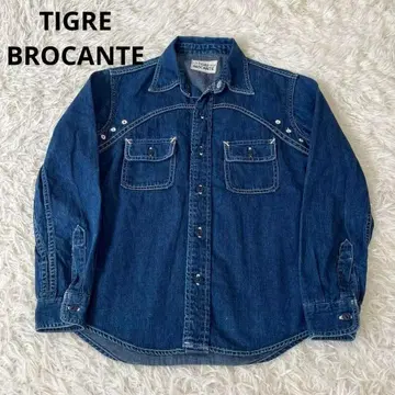 TIGRE 티그르브로칸테 데님 셔츠 다크 네이비 XS