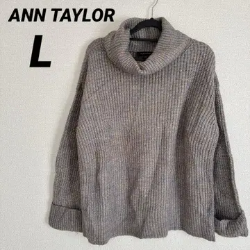 ANN TAYLOR 그레이 계열 터틀넥 스웨터 [ L ] 라메