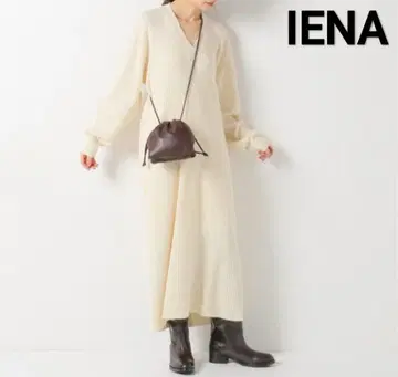 IENA 니트 원피스 워셔블 라쿤 혼방 원피스
