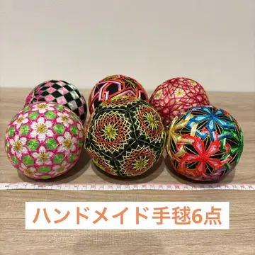 자수 핸드메이드 테마리 6개 세트 설날 시치고산 촬영 잡화