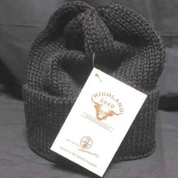 HIGHLAND2000 울 니트 모자 와치캡 블랙 black