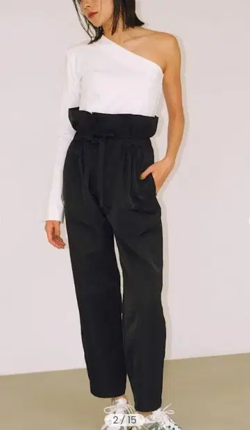 null. 블랙 캐주얼 팬츠 F 사이즈