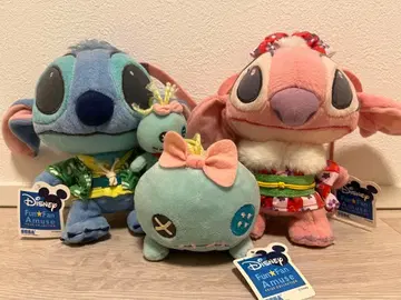 설날 사양 스티치 엔젤 스크램프 봉제 인형 세트 디즈니
