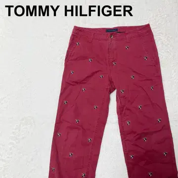 타미힐피거 치노 팬츠 코튼 팬츠 올 패턴 자수 크롭 (304)