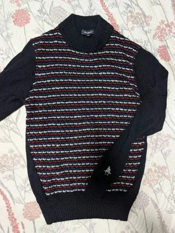 폴 스튜어트 스트라이프 패턴 스웨터 네이비/레드/화이트