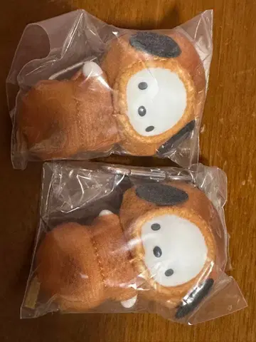 강아지 캐릭터 봉제 인형 키링 2개 세트