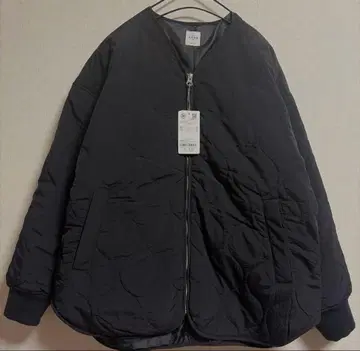 [새상품] coen 노카라 발수 퀼팅 블루종 오버 사이즈 블랙 컬러