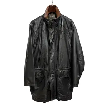 MC5 빈티지 가죽 카 코트 브라운 투톤 충전솜 양가죽 사이즈 L