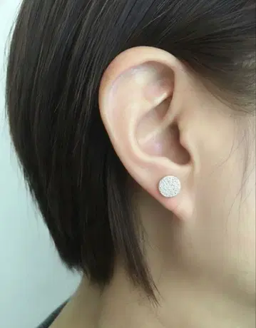 심플 라운드 실버 귀걸이