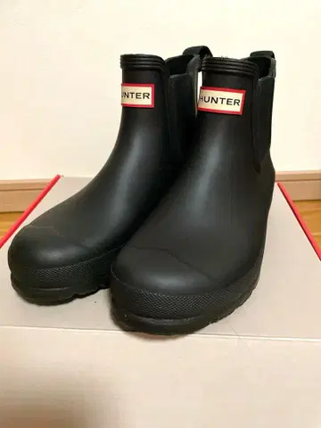 [ 새상품급 ] HUNTER 블랙 숏 레인부츠 24cm