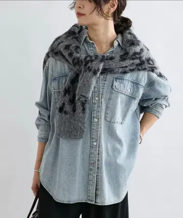 [ MONN ] 빅 데님 셔츠