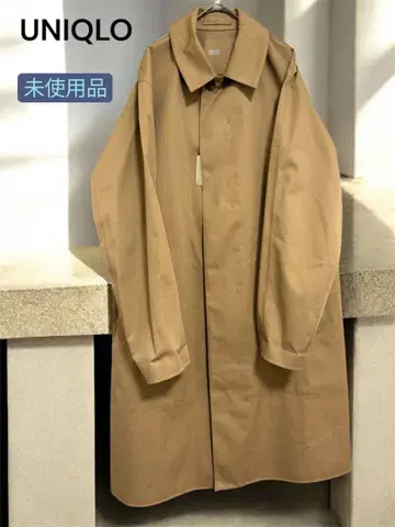 [ 미사용 ] UNIQLO 유니클로 블록 테크 스텐카라 코트 S 사이즈