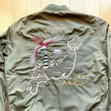 ALPHA 수베니어 MA-1 플라이트 자켓 스카잔