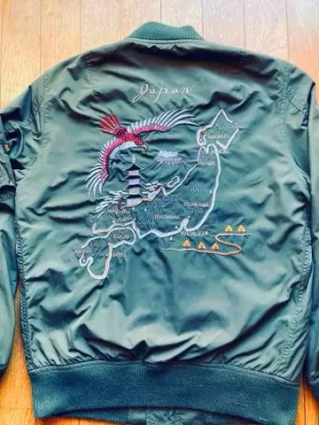 ALPHA 수베니어 MA-1 플라이트 밀리터리 자켓 스카잔