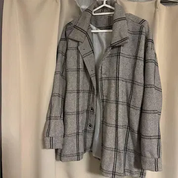 체크 무늬 캐주얼 자켓