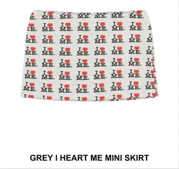 Ashley Williams GREY IHEART ME MINISKIRT