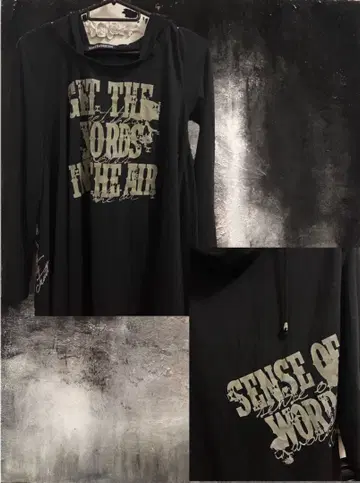 블랙 변형 후드티 ghost of harem