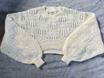 CASA FLINE 볼륨 슬리브 크로셰 상의