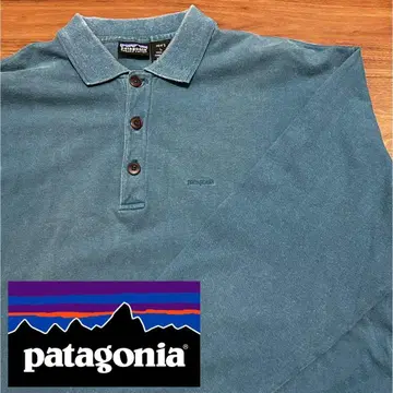 [ 빅 ] patagonia 긴팔 피케 셔츠 파랑