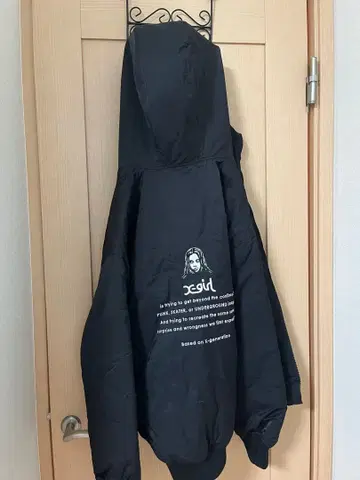 x-girl 블랙 다운 자켓 S 리버서블