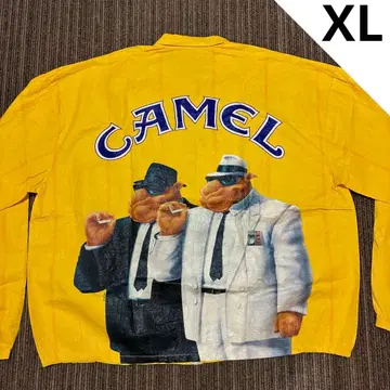 카멜 나일론 자켓 페이퍼 점퍼 XL