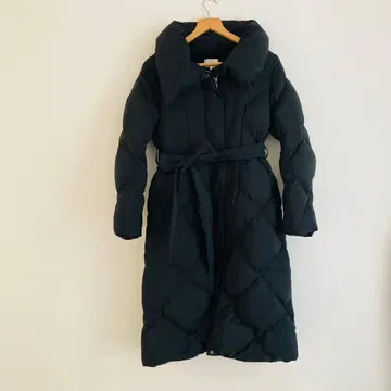 리엔다 블랙 퀼팅 롱 다운 코트 S 사이즈