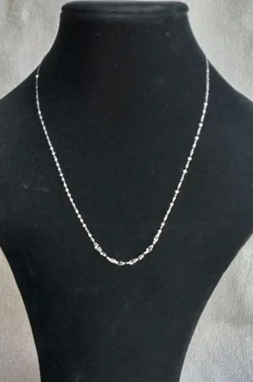 GSTV 순 플라티나 페탈 체인 2연 목걸이 약 45cm 폭 약 2mm