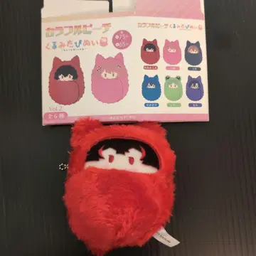 컬러풀 피치 유안 군 호두 싸개 마스코트 봉제 인형 키링