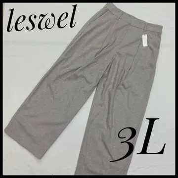 [택 포함 새상품] Leswel 와이드 팬츠 베이지 3L 빅 사이즈