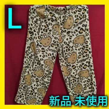 [새상품] 산리오 키티 여성용 L 룸웨어 일광화상 키티 레오파드 무늬