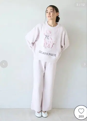 미사용 젤라또피케 푸들 자카드 풀오버&베비모코 롱팬츠