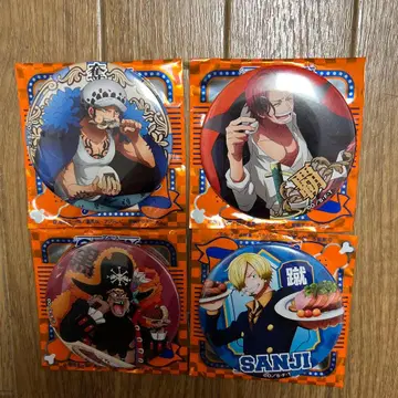 원피스 야라이 캔뱃지 GOURMET 상디 샹크스 로 티치