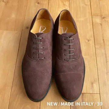새상품 이탈리아제 스웨이드 가죽 신발 남성용 39 브라운 캐주얼
