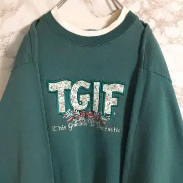 [레어 컬러] 꽃무늬 빅 로고 MCsport 맨투맨 그린 M