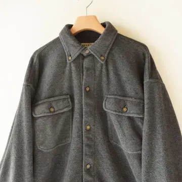 90s BLUERODEO 플리스 셔츠 그레이 아웃도어 노움코어