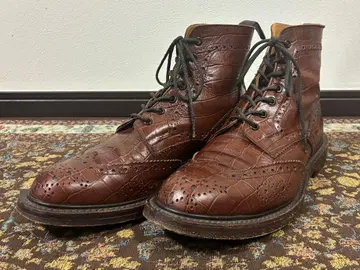 [ Tricker's x Paul smith ] 컨트리 부츠 엠보 가죽