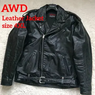 레어 특대형 AWD 더블 라이더스 카우 가죽 소가죽 블랙 상태 좋음 5L