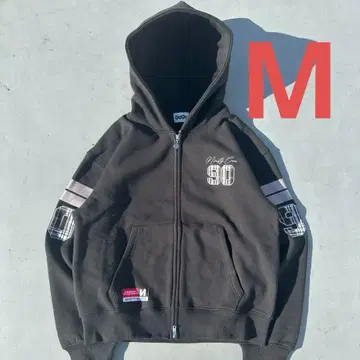 9090 Numbering Check Zip Hoodie