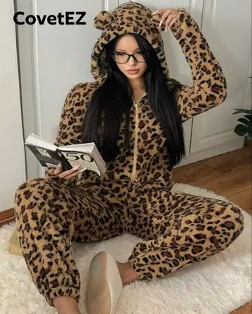 레오파드 무늬 파자마