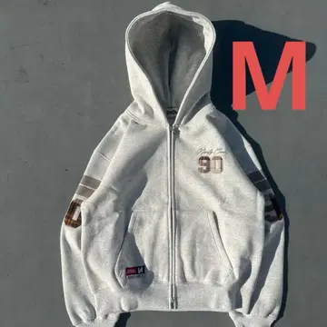 9090 Numbering Check Zip Hoodie