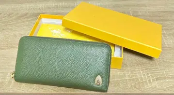 [새상품급] 그린 가죽 장지갑 박스 포함