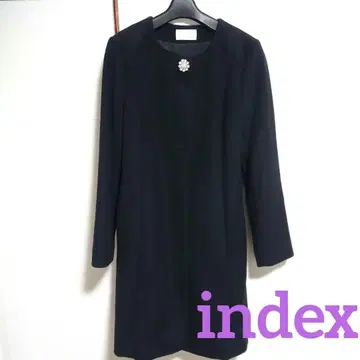 인덱스 노카라 코트 비쥬 블랙 코트