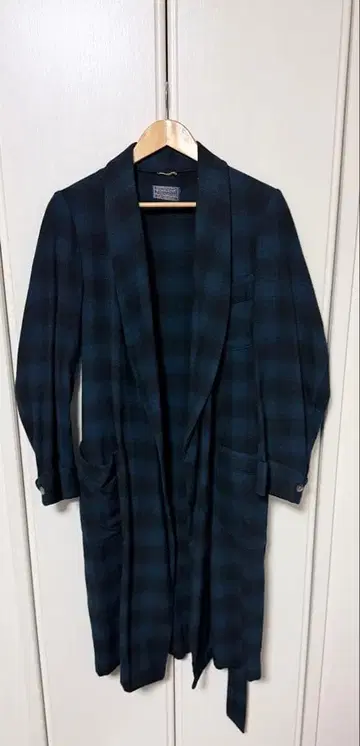 펜들턴 옴브레 체크 가운 구제 의류 빈티지