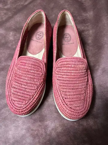 [ INTER-CHAUSSURES ] 라피아 슬립온 ( 레드 잡재 )