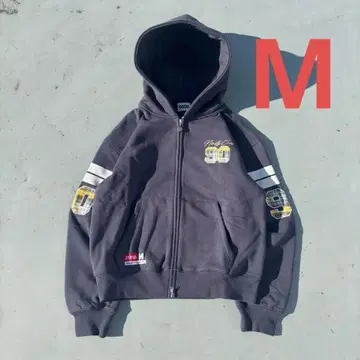 9090 Numbering Check Zip Hoodie