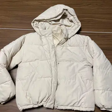아이보리 다운 자켓 M