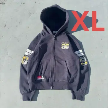 9090 Numbering Check Zip Hoodie