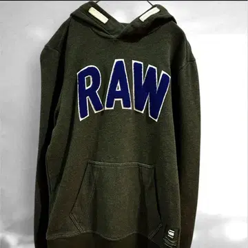 지스타로우 RAW 사가 자수 로고 후드티