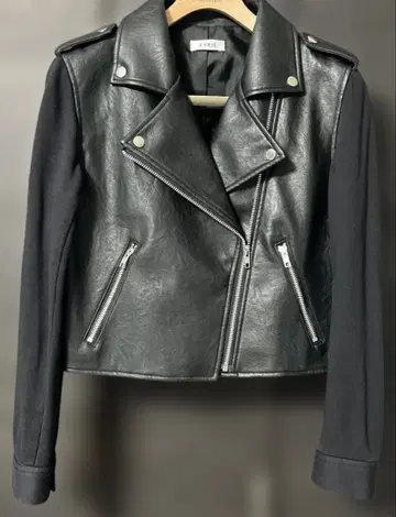 EVRIS 에브리리스 라이더 자켓 M 블랙 인조 가죽 더블