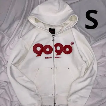 9090 girl OG Logo Zip Hoodie white